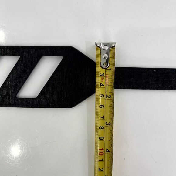 OFF-WHITE Virgil Abloh Black Leather Buckle Belt (Diagonal Stripe Camera Strap) - Picture 5 of 5